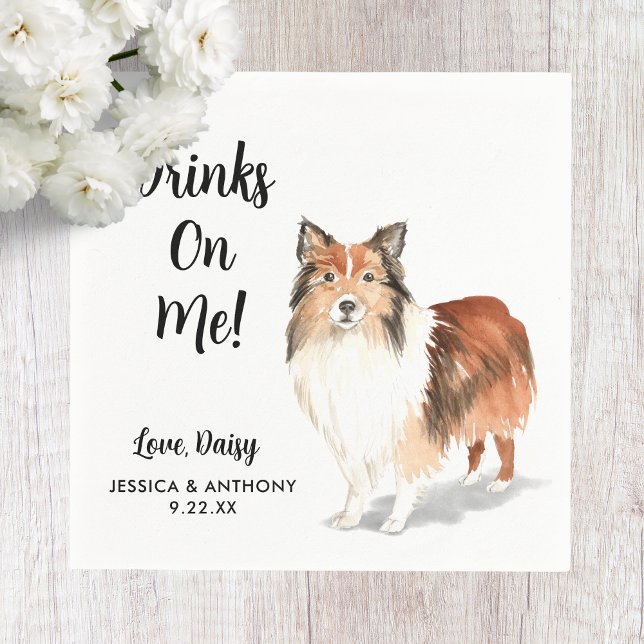 Dog Wedding Cocktail Napkins (Creator Uploaded)