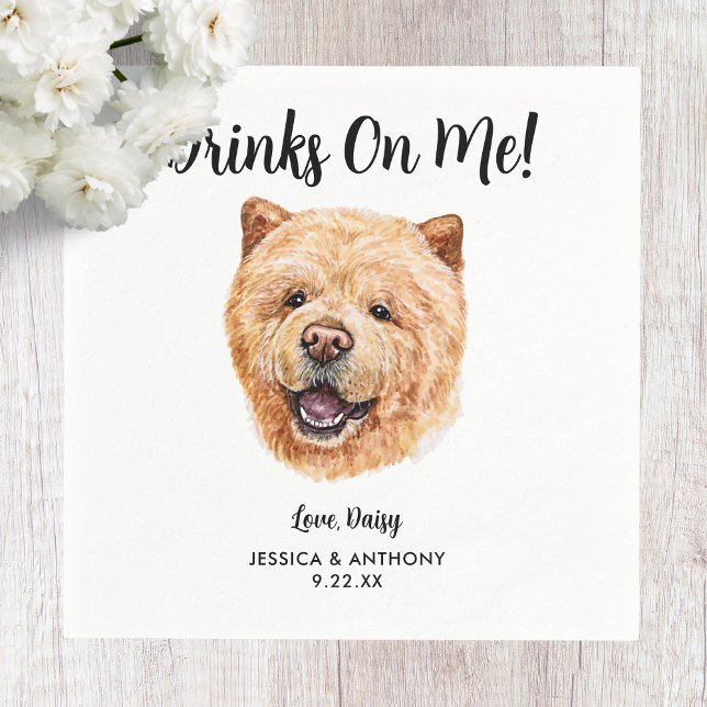 Dog Wedding Cocktail Napkins (Creator Uploaded)