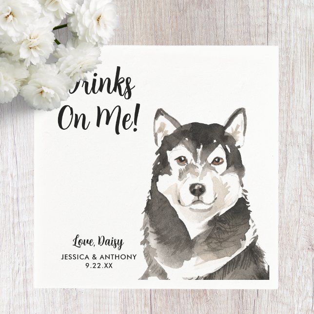 Dog Wedding Cocktail Napkins (Creator Uploaded)