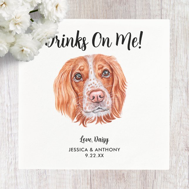 Dog Wedding Cocktail Napkins (Creator Uploaded)