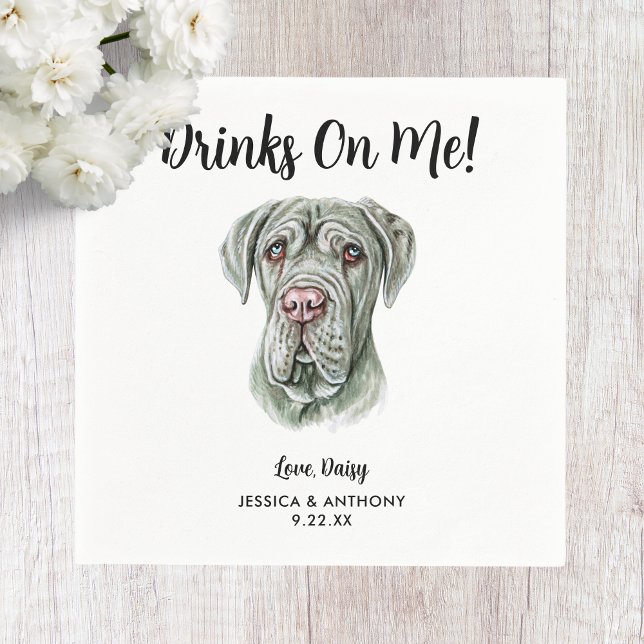 Dog Wedding Cocktail Napkins (Creator Uploaded)