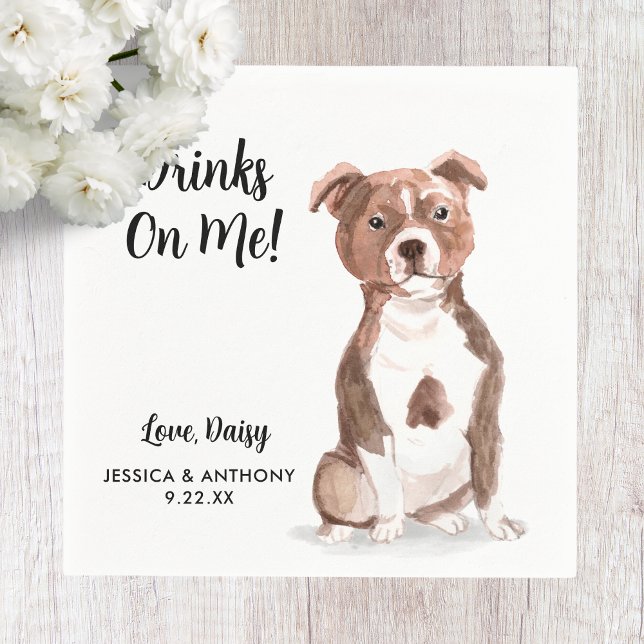 Dog Wedding Cocktail Napkins (Creator Uploaded)