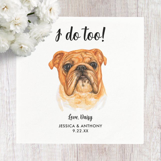 Dog Wedding Cocktail Napkins (Creator Uploaded)