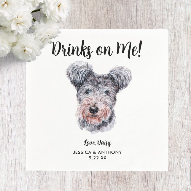 Dog Wedding Cocktail Napkins (Creator Uploaded)