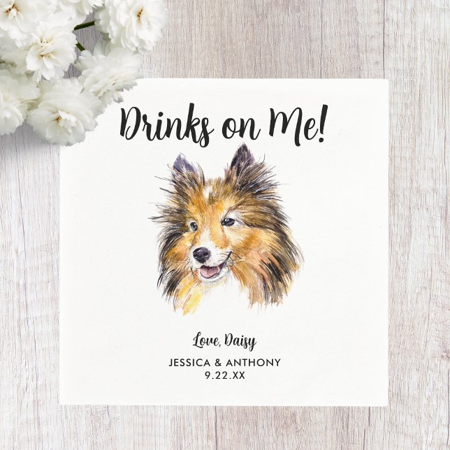 Dog Wedding Cocktail Napkins (Creator Uploaded)