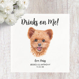 Dog Wedding Cocktail Napkins