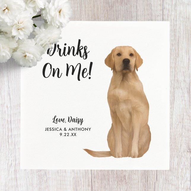 Dog Wedding Cocktail Napkins (Creator Uploaded)