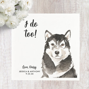 Dog Wedding Cocktail Napkins