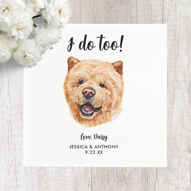 Dog Wedding Cocktail Napkins (Creator Uploaded)