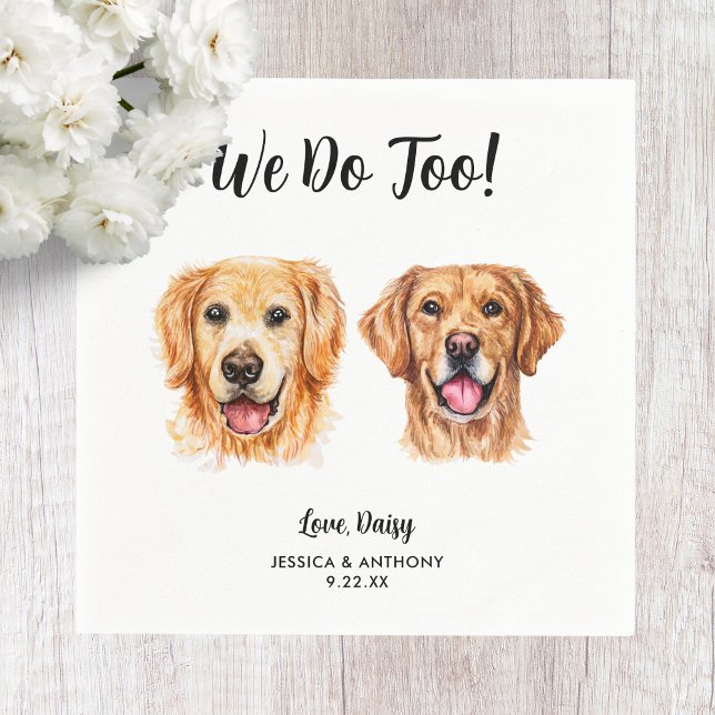 Dog Wedding Cocktail Napkins (Creator Uploaded)