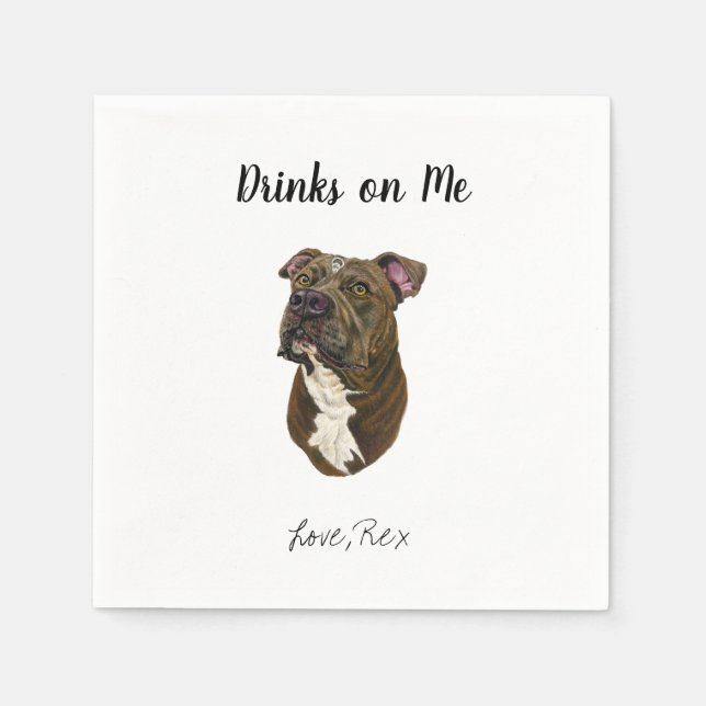 Dog Wedding Cocktail Napkins (Front)