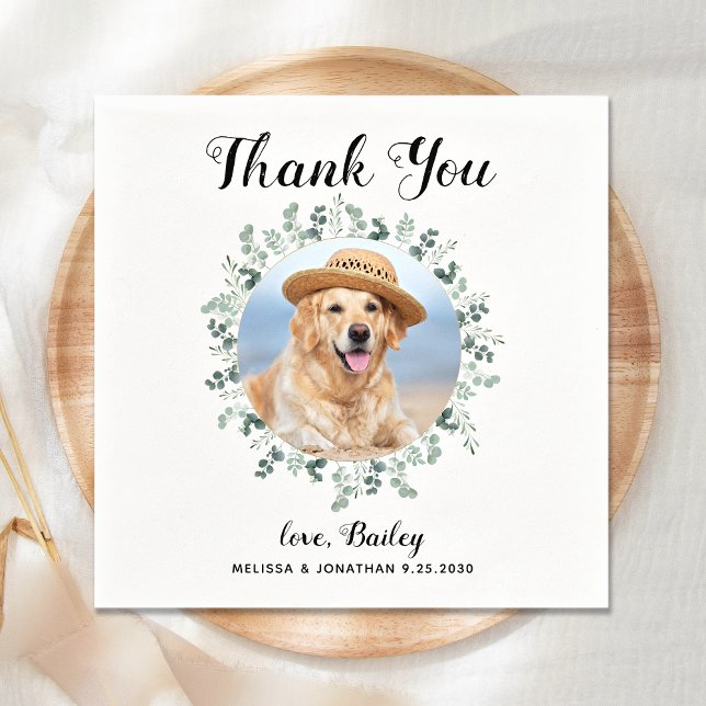 Dog Wedding Custom Photo Napkin (Creator Uploaded)