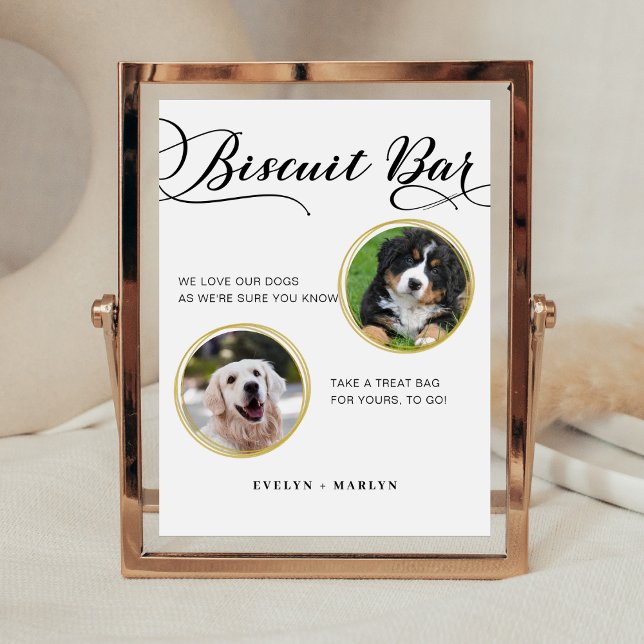 Dog Wedding Favour Biscuit Bar Pet Treat Wedding Pedestal Sign (Creator Uploaded)