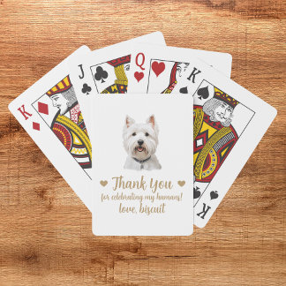 Dog Wedding Favour Playing Cards