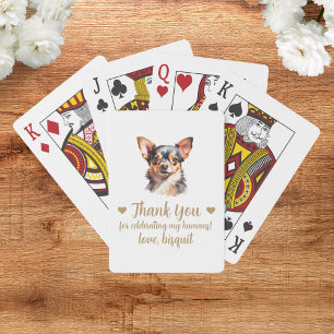 Dog Wedding Favour Playing Cards