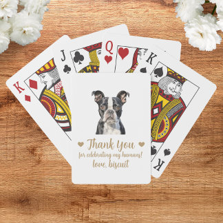 Dog Wedding Favour Playing Cards
