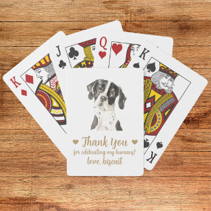 Dog Wedding Favour Playing Cards