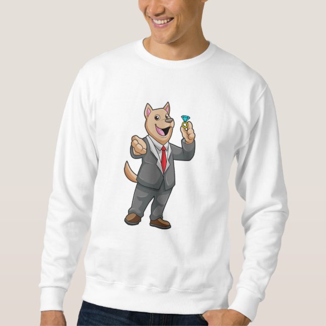 Dog Wedding Groom Wedding ring Sweatshirt (Front)