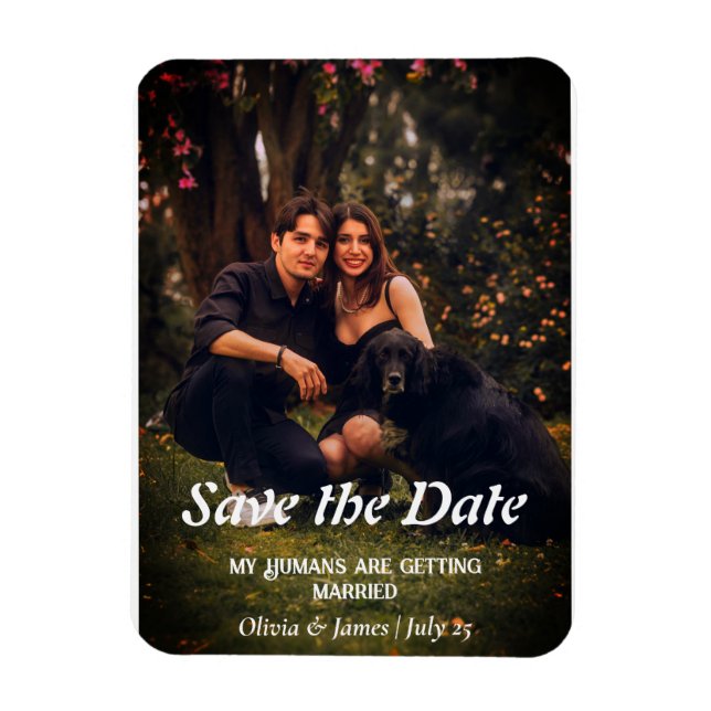 Dog Wedding Photo Save the Date  Magnet (Vertical)