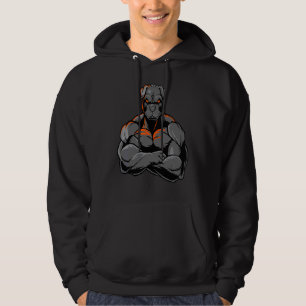 Dog Weightlifting Bodybuilder Muscle Fitness Hoodie