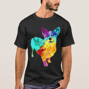 Dog Welsh Corgi For Womens Colourful Corgi Men Es T-Shirt