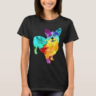 Dog  Welsh Corgi For Womens Colourful Corgi Men Es T-Shirt