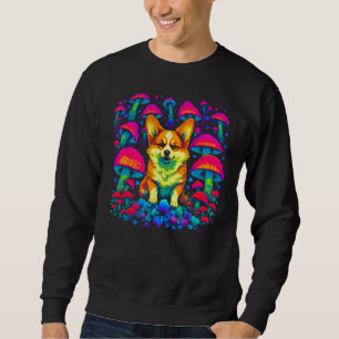Dog Welsh Corgi Psychedelic Mushroom Sweatshirt