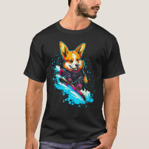 Dog Welsh Corgi Snowboard T-Shirt