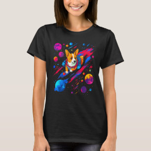Dog Welsh Corgi Space Planet Universe T-Shirt