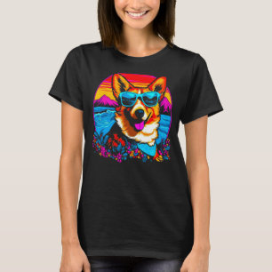 Dog Welsh Corgi Summer Party T-Shirt