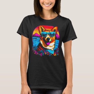 Dog Welsh Corgi Summer Party T-Shirt