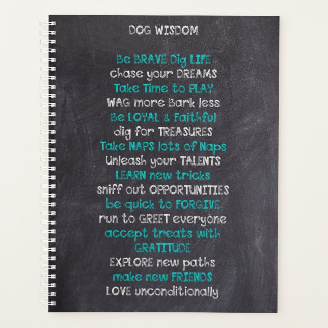 Dog Wisdom - Inspirational Planner (Front)