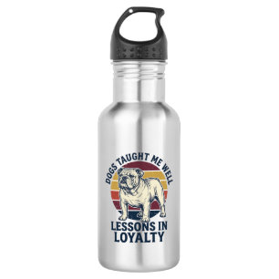 Dog Wisdom Shirt Vintage Bulldog Lesson Graphic_1 532 Ml Water Bottle