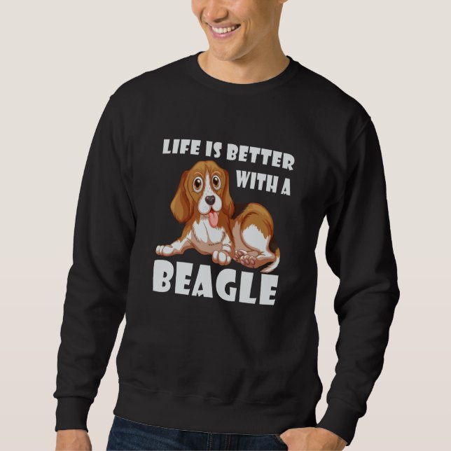 Dog  With A Beagle Cute Dog Sweatshirt (Front)