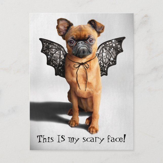 Dog With Bat Wings Invitation Postcard (Front)