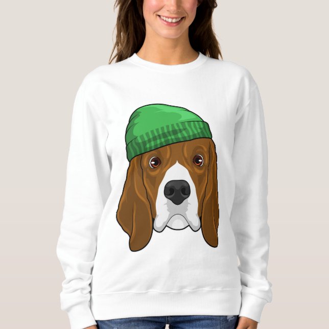 Dog with Beanie Sweatshirt (Front)