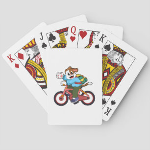 Dog with Bicycle Playing Cards