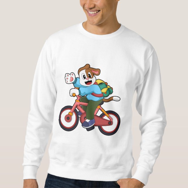 Dog with Bicycle Sweatshirt (Front)