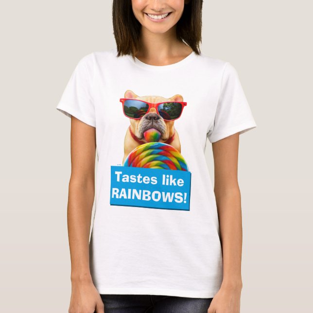 Dog With Big Lollipop T-Shirt (Front)