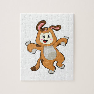 Dog with Bone as Rabbit Jigsaw Puzzle