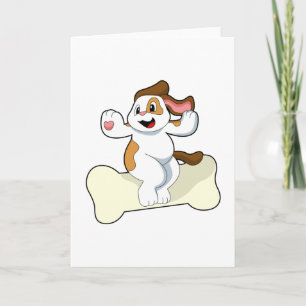 Dog with Bone Card