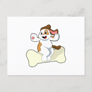 Dog with Bone Postcard