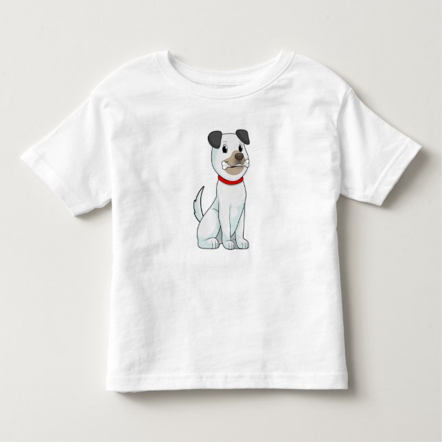 Dog with Bone Toddler T-Shirt (Front)