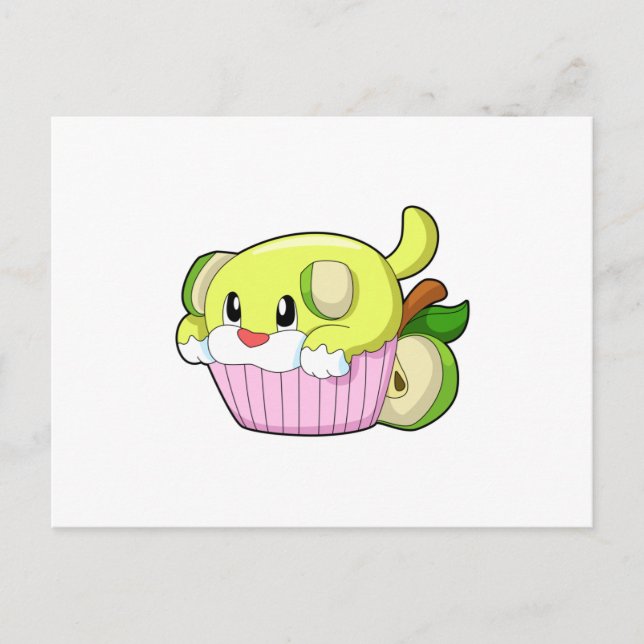 Dog with Cake Postcard (Front)