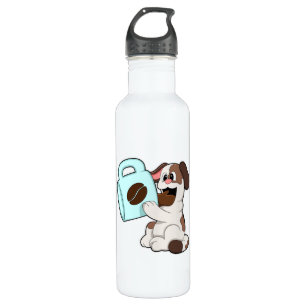 Dog with Cup of Coffee 710 Ml Water Bottle