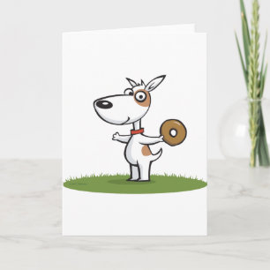 Dog with Doughnut Card