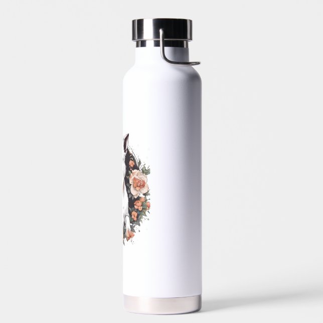 Dog with Flower   Water Bottle (Left)