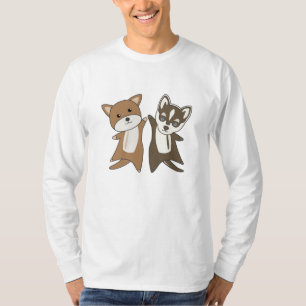 Dog With Husky Cute Animals Dog Friend T-Shirt
