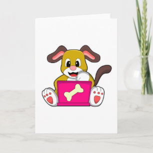 Dog with Laptop Card