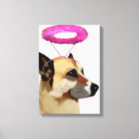Dog with Pink Halo